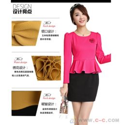 2014春裝新風(fēng)尚 韓版修身長(zhǎng)袖針織連衣裙的零售之道